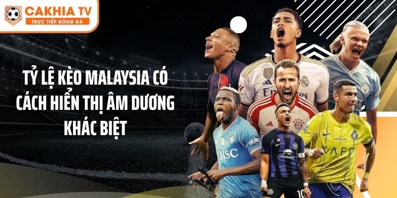 Tỷ lệ kèo Malaysia có cách hiển thị âm dương khác biệt